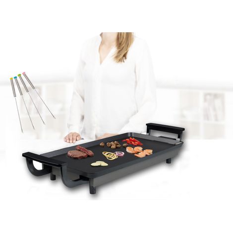 Teppanyaki große Grillplatte 43x23cm, 2-4 Personen, & Teppangabeln - 1800Watt (1/5)