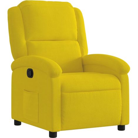 Fauteuil de Salon,Chaise,Fauteuil inclinable jaune velours CFW401996 (1/5)