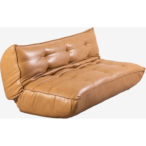 Divano letto a 3 posti in similpelle Mati SKLUM Camel (1/5)