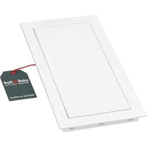 KOTARBAU® Trappe de Visite 15 x 30 cm en plastique Blanc Trappe d'inspection Trappe Visite placo Plafond Trappe comble trappes