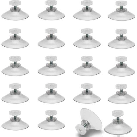 BEBUSINGOTO 20pcs Ventouses de Fixation a Visser Avec Filetage M5, 40mm, Transparente œillets sans Crochets Vitre pour Oeillets Fenêtre Voiture Pare Brise Pare-Soleil Camping-car/van (1/5)