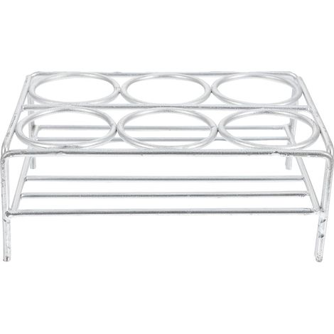 Support de Creuset Chromé en Fil de Nickel 6 Trous Diamètre 36 MM Étagère de Laboratoire pour Chauffage Sécurisé Porte-Creuset Résistant Haute Température Outil Pratique pour (1/5)
