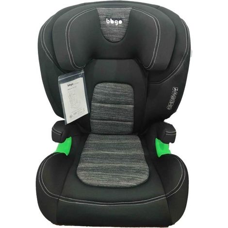 Siège-auto - BBGO - Joy Rider - 3 à 12 ans - I-SIZE 100-150 cm - ISOFIX - Noir et gris - Dossier 2 positions - Appui-tête 16 pos