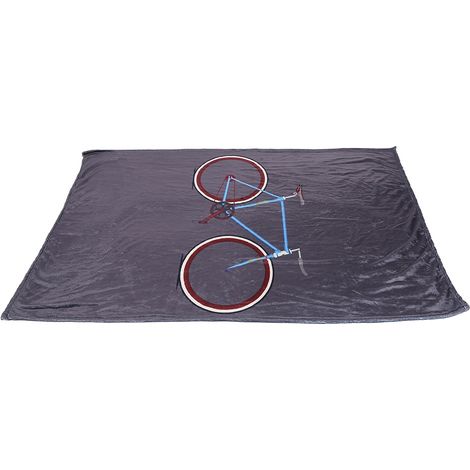 Couverture douce et chaude pour chien, tapis de climatisation pour chat et chiot, motif vélo (150 x 120 cm) (1/5)