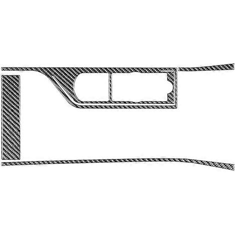 Carbonfaser-Zierleisten-Set für die Mittelkonsole des Jaguar XF (2008–2015, Linkslenker) – Innenausstattung (1/5)