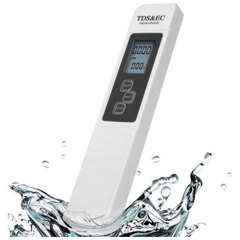 Testeur de qualité de l'eau 3 en 1 LCD numérique - Testeur d'eau TDS EC - Haute précision pour eau potable, piscine, aquarium, étang à poissons et piscine (1/5)