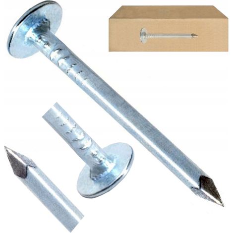 Pointes À Tête Large Galvanisées, 3 x 20 mm, Pour Feutre Bitumé Et Toiture, Seau 5 kg (1/5)