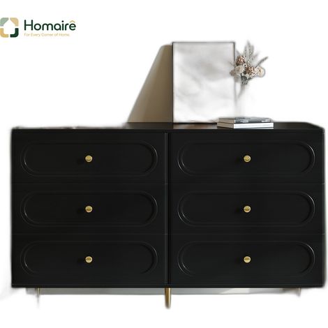 Flur- Garderobenschrank schwarz aus MDF 120 x 40 x 75 cm HOMAIRE (1/5)