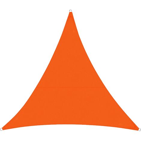 Voile d'ombrage hydrofuge 5 x 5 x 5 m, orange – triangulaire (1/5)
