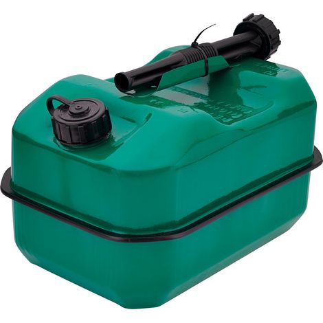 Draper 31791 Flat Steel Fuel Can, 10L, Green