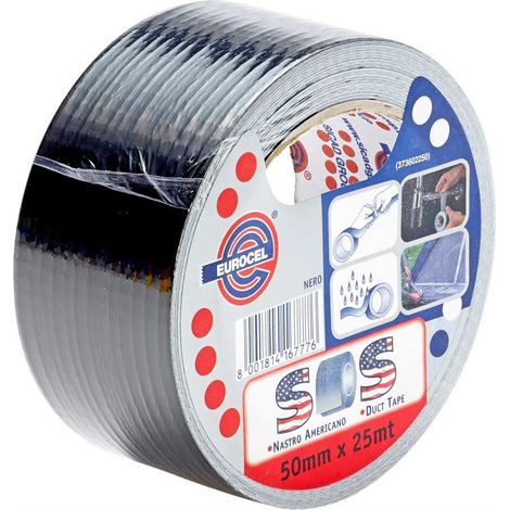 Eurocel Toile Reparatur 25m x 50mm schwarz - Eurocel
