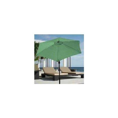 Parapluie de jardin extérieur Parapluie visage Parapluie en polyester Chiffon de remplacement Protection solaire Bâche de pluie Parapluie de jardin Housse de rechange Vert foncé 2 mètres 6 os (1/4)