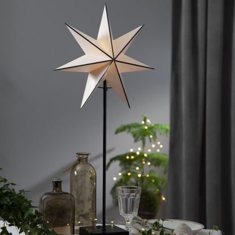 Standleuchte "Astro", weiß/schwarz, 74x35 cm, Batt (1/5)