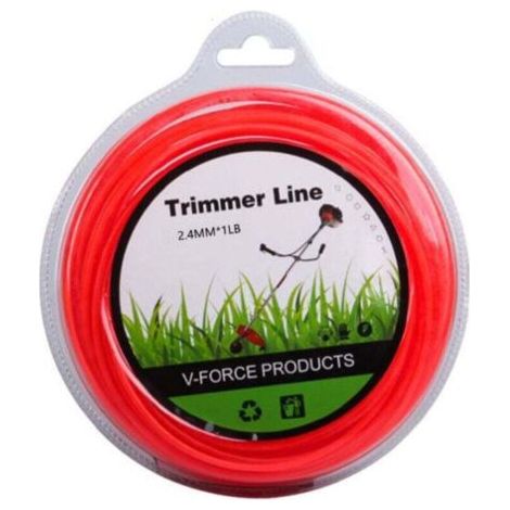 BUNTHAUS PA Fil Débroussailleuse Orange 2.4mm x 80m Nylon Robuste Ligne Coupe Ronde Universel (1/4)