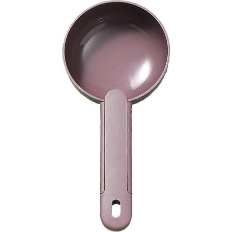 Cuillère doseuse pour aliments pour animaux, tasse à mesurer pour aliments pour chats, cuillère à long manche pour aliments pour chiens, chats et lapins - Violet (1/5)