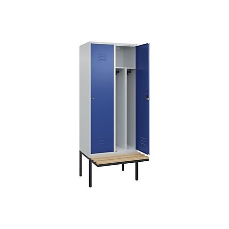 C+P  Armadietto sporco/pulito Classic PLUS con panca  stretto  (1/4)