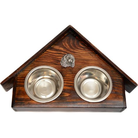 Cavalier King Charles Spaniel - supporto in legno con ciotole per cani, ciotole decorative per cani, un regalo per l'adozione di un cane di Art-Dog (1/5)