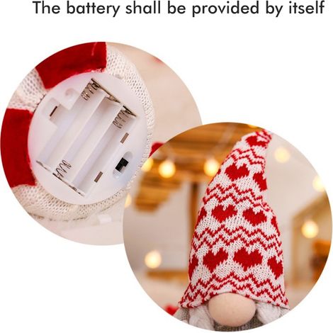 Valentinstag-Gnom, gesichtslose Plüschpuppe mit Licht, Valentinstag-Liebes-Amor-Puppe, gesichtsloses Ornament, Geschenk für Verliebte (1/5)