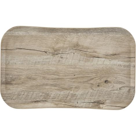 Plateau rectangulaire polyester aspect bois Century 32x53cm chêne clair - CAMBRO (1/3)