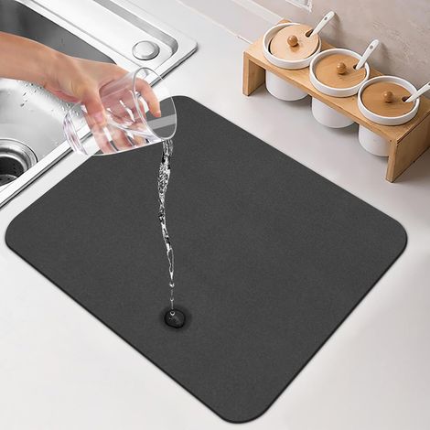 Tapis Egouttoir Vaisselle, 40×30 cm Tapis Vaisselle Egouttoir Absorbant, Tapis de Machine à Café pour un Séchage Rapide, Tapis Absorbant Vaisselle pour Cuisine (1/5)