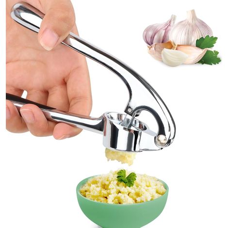 APEX Presse-ail de cuisine professionnelle, Acier Inoxydable Concasseur d'ail, facile à nettoyer et durable (1/5)