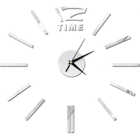 DIY-Spiegelwanduhr, Wohnzimmerdekoration, Wanduhr, geräuschlose Spiegeluhr (1/4)