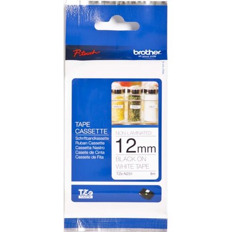 BROTHER Schriftbandkassette Brother P-touch TZe-N221 9 mm x 8 m (B x L) weiß schwarz
