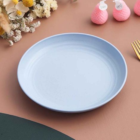 Assiette Réutilisable - En Paille De Blé Et Plastique Écologique - Adaptée Aux Micro-ondes Et Lave-vaisselle - Pour Repas, Salades, Pâtes - Lot De 1 (1/3)