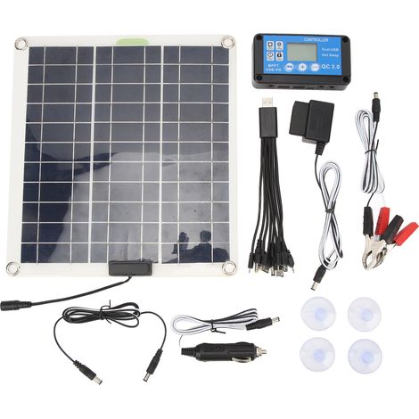 Kit de contrôleur de panneau solaire portable 200 W haute efficacité 20 A étanche IP67 pour le camping et la randonnée en plein air (1/5)