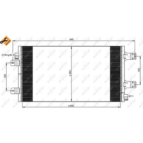 Condenseur, climatisation NRF 35880 NISSAN 2765000Q0B 2765000QAE 4417246