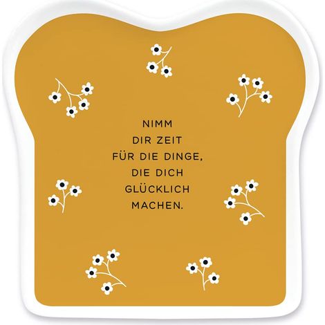 Assiette à toast avec inscription en porcelaine (1/4)