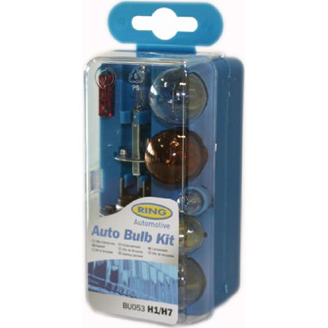 Coffret BU053 Ampoules H1 H7 - 1 Ampoule H1 + 1 Ampoule H7 + 5 Ampoules Additionnelles + 2 Fusibles