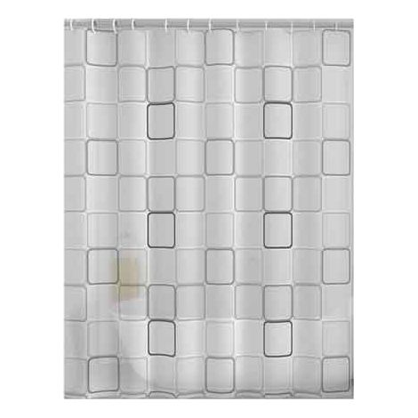 TENDA DOCCIA IN PEVA 'DOMINO' 240x200 cm Grigia - GEDY