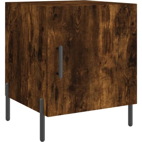 Maison Exclusive - Nachttisch Räuchereiche 40x40x50 cm Holzwerkst