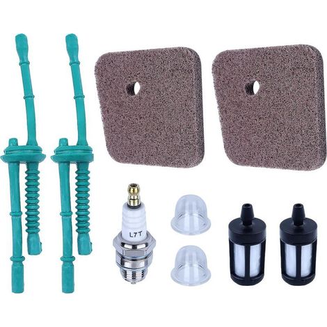Kit de Filtre à Air et à Carburant pour STIHL FS38 FS45 FS55 FS45C FS55R HS45 Etc, Filtres Air + Filtres Carburant + Ligne de Carburant + Pompe Amorçage + Bougie Pièces 9 en 1 (1/5)