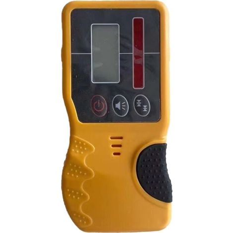 Récepteur Laser Rotatif Autonivelant Extérieur avec Détecteur et Pince Robuste Lumière Rouge (1/4)
