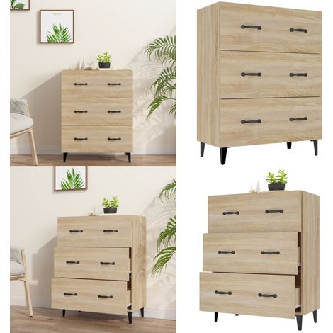 Sideboard Sonoma-Eiche 69,5x34x90 cm Holzwerkstoff - Schreibtisch - Wohnzimmermöbel - Sideboard - Regal - Holzmöbel - Home & Living (1/5)