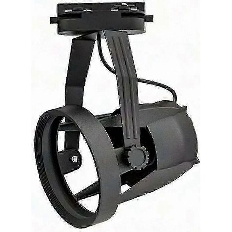 Support de rail réglable E27 PAR30 pour éclairage commercial, noir (1/5)