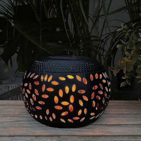 Wasserdichte Solar-Tischleuchte für den Außenbereich mit Flammeneffekt, automatischer Ein-/Ausschaltfunktion, LED-Licht für Garten, Terrasse, Hof oder Büro. (1/5)