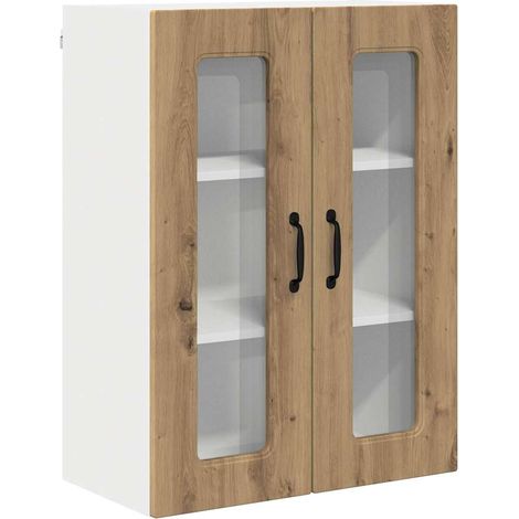 Meuble mural de cuisine,Armoire de cuisine Chêne artisanal 60 x 31 x 80 cm CFW50935 (1/5)
