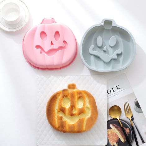 Moule à gâteau mousse citrouille d'Halloween en silicone, 20 cm de diamètre, style français (1/4)