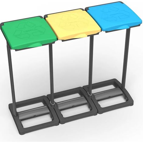 Papelera mongardi dual compartment 80-110 litros exterior anticorrosión
