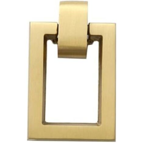 Pair Lot de 2 boutons de tiroir circulaires en laiton massif à trou unique pour salon, chambre à coucher, coiffeuse, tiroir, quincaillerie pour meubles (J) (1/5)