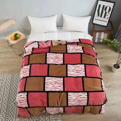 Manta Franela Jacquard Reversible para Sofá Cama - Manta Polar Grande de Invierno Super Suave, Acogedora y Cómodas 130x160, 160x220, 220x240cm (1/5)