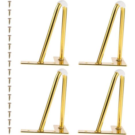 4pcs DIY Hairpin Furniture Legs for Table and Chair Legs with 16 Screws + 4 Foot Protectors (1/4)