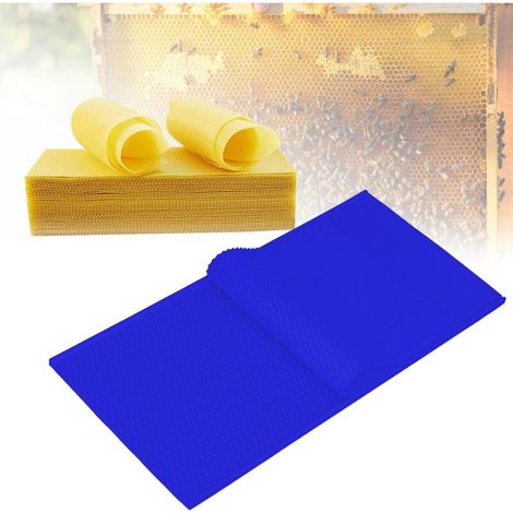 Moule silicone pour plaques de cire gaufrée 44x28cm 5.4mm noir bleu foncé pour apiculture kit 2 pièces (1/5)