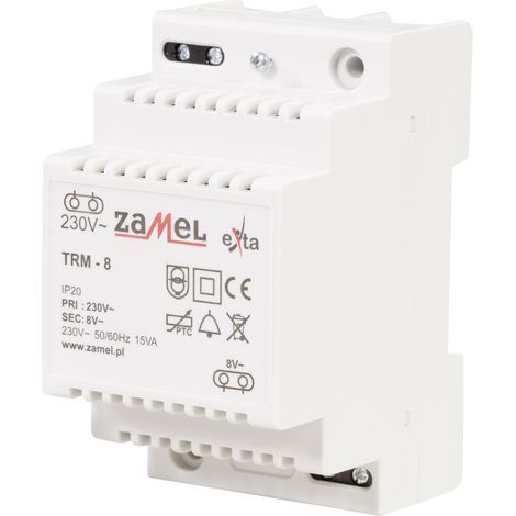 Zamel TRM-8 Klingel-Transformator 8 V/AC 1.88 A (1/4)