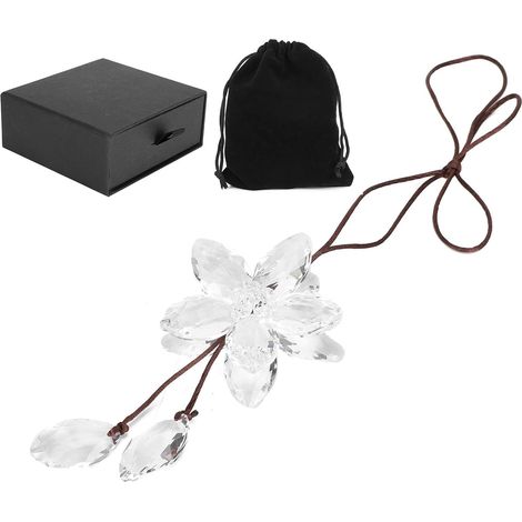 Pendentif Fleur en Cristal, Ornement Suspendu de Voiture en Verre Accessoires Chanceux Cadeaux Artisanat Pendentif Ornement intérieur Suspendu Chanceux pour Toutes Les (1/5)