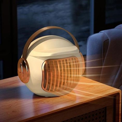 Petit radiateur électrique portable avec poignée, chauffage de table, céramique, ventilateur, bureau, maison, chambre, salon (1/5)