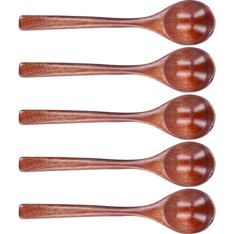Lot de 5 cuillères à soupe en bois à long manche, louches à riz, vaisselle pour la maison, la cuisine et le restaurant